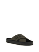 Fendi Double Slide Sandals - V.Militare Nero+Nero