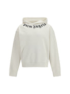 Palm Angels Neck Logo Hoodie - Off White Black