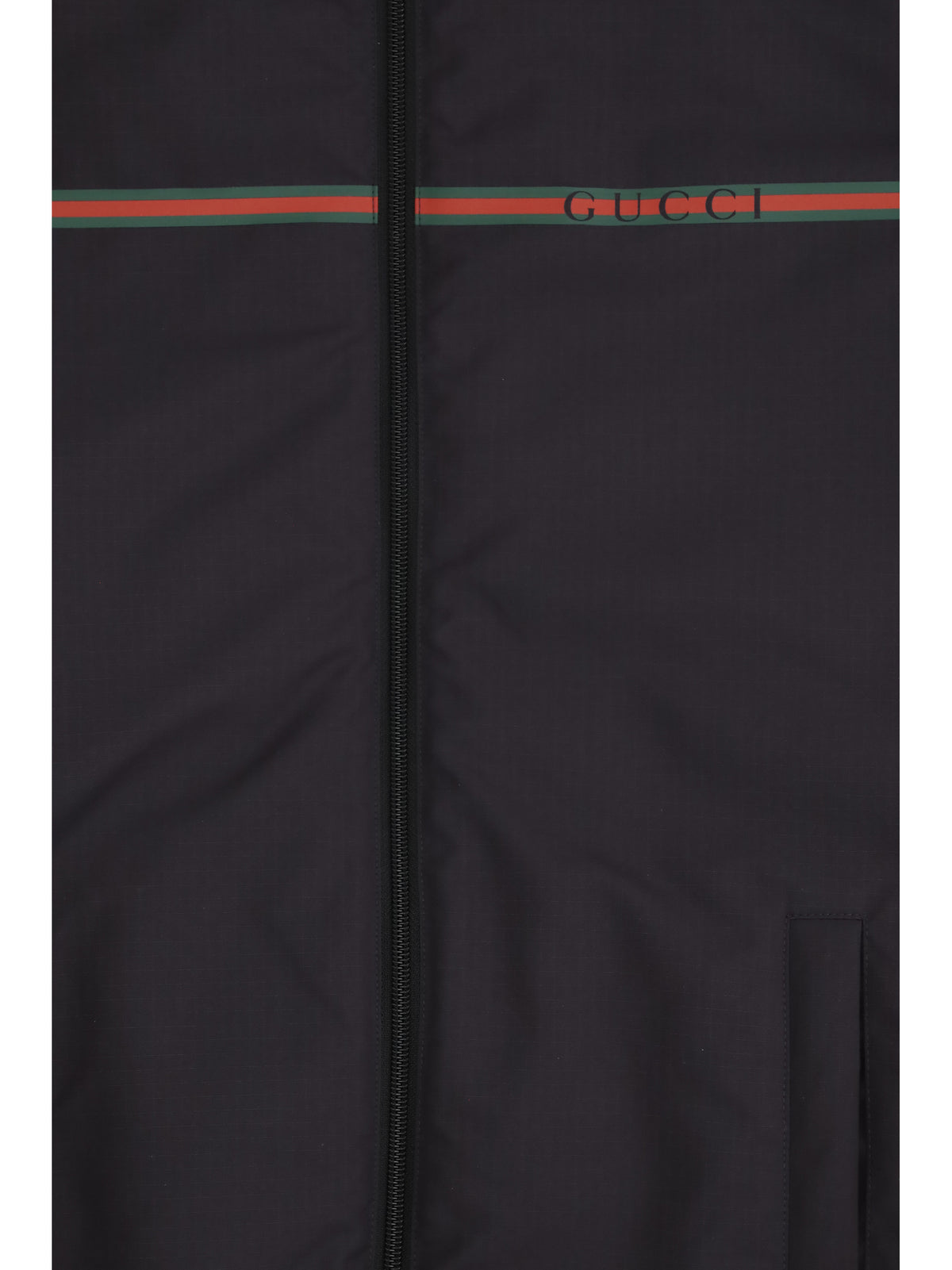 Gucci Hooded nylon zip Jacket for Boy - Navy