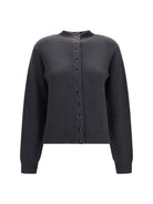Lemaire Reversible cashmere button Sweater - Stone