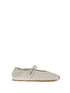 Miu Miu Plume suede Ballerinas - White