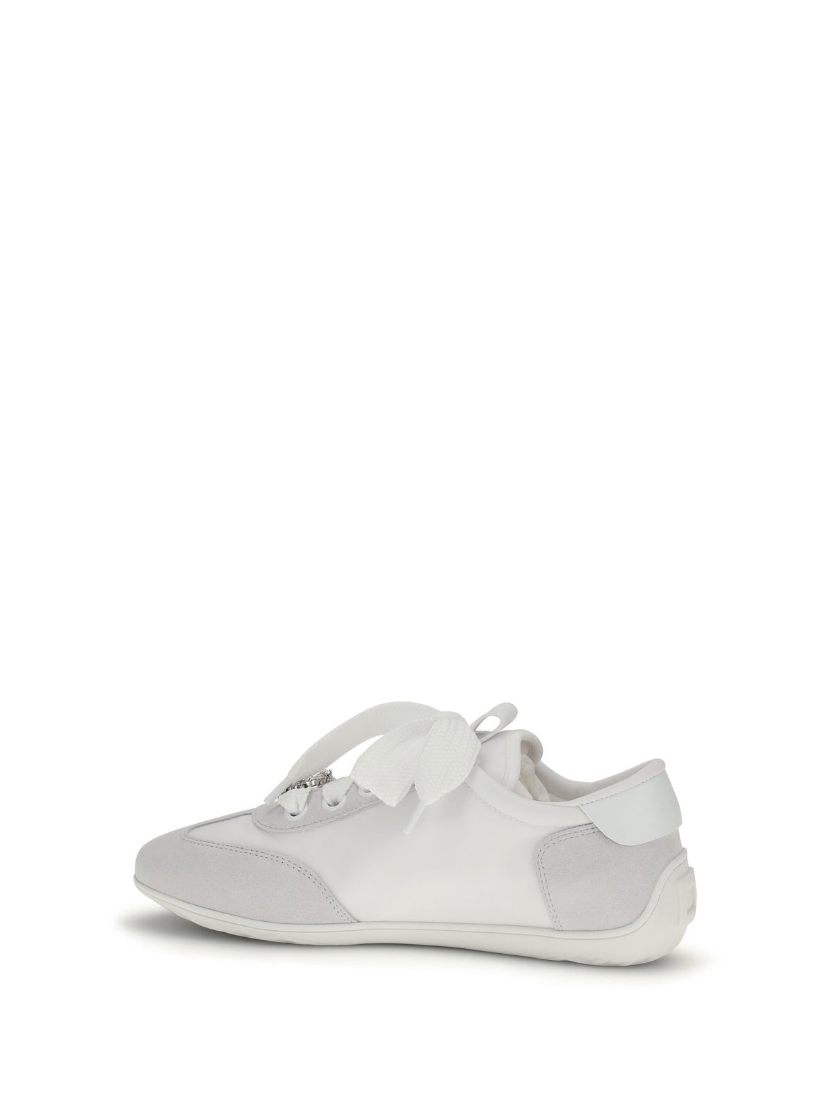 Roger Vivier Viv Low suede Sneakers - B012(Bianco Sporco)+B001(Bianco