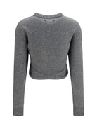 Balenciaga Ruched crewneck Sweater - Grey