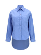 Balenciaga Asymmetric long-sleeve Shirt - Light Blue
