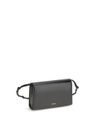 Jil Sander Tangle Wallet with shoulder strap - Black