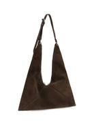 Moschino Suede Hobo Tote Bag - Cioccolato