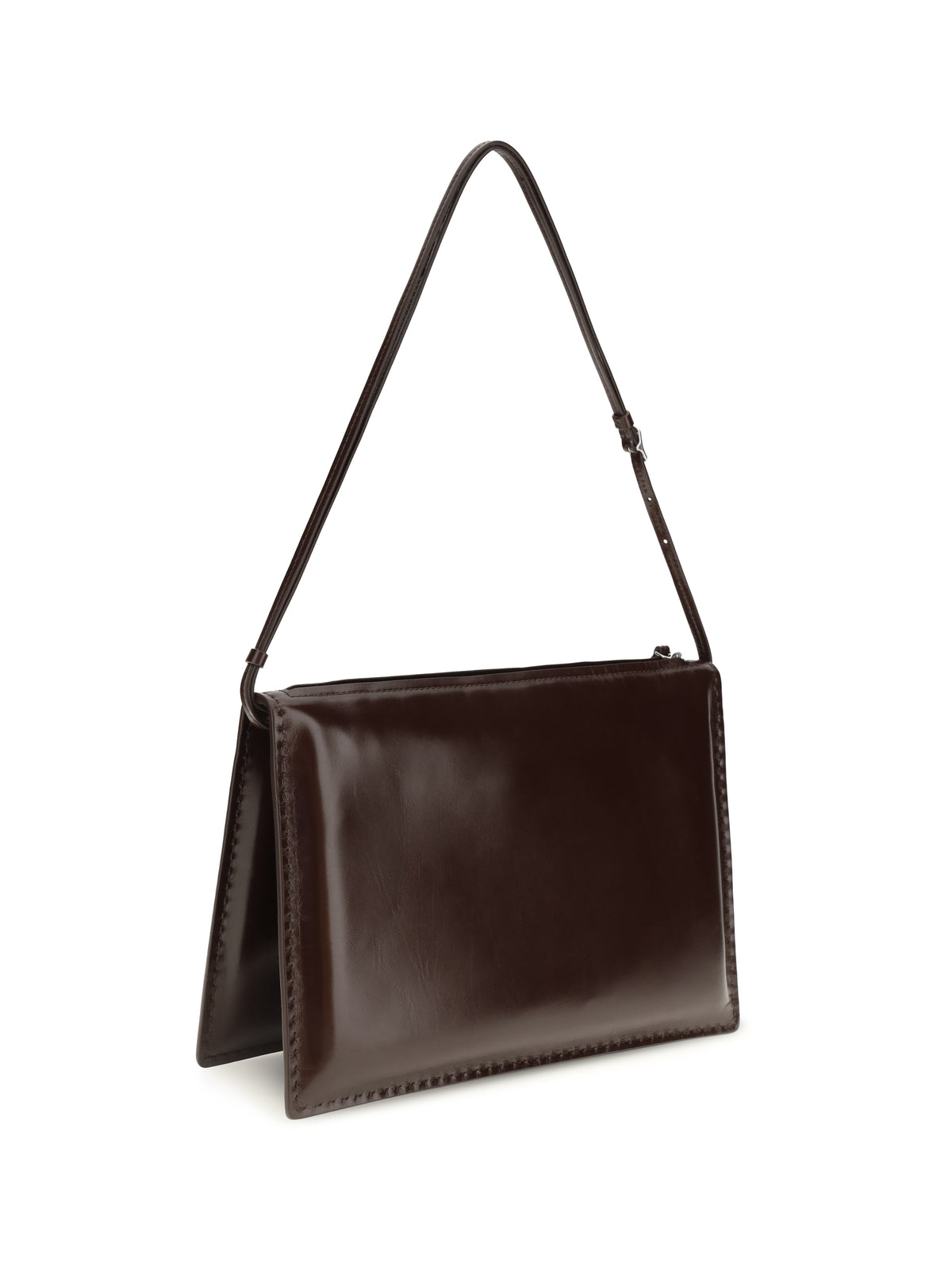 Phoebe Philo Glove Pochette Shoulder Bag - Oxblood Silver