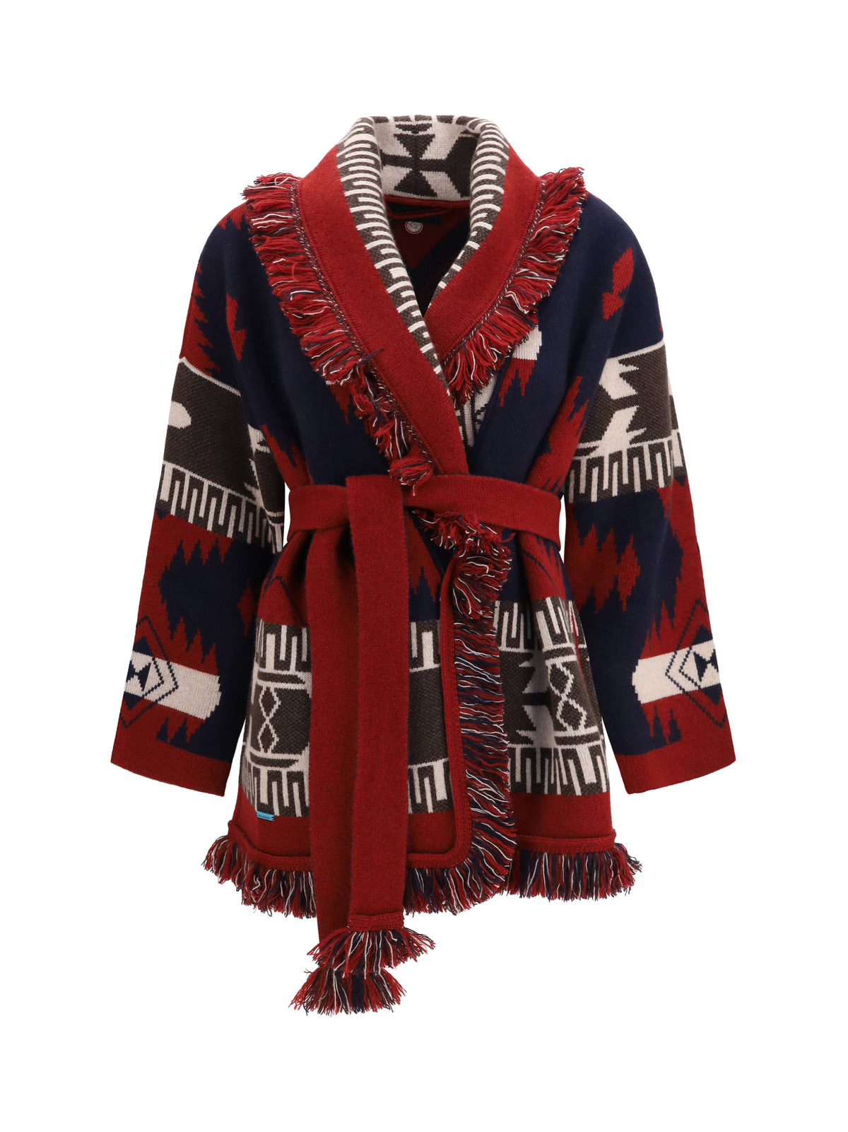 Alanui Icon Jacquard Cardigan - Charcoal/Russel