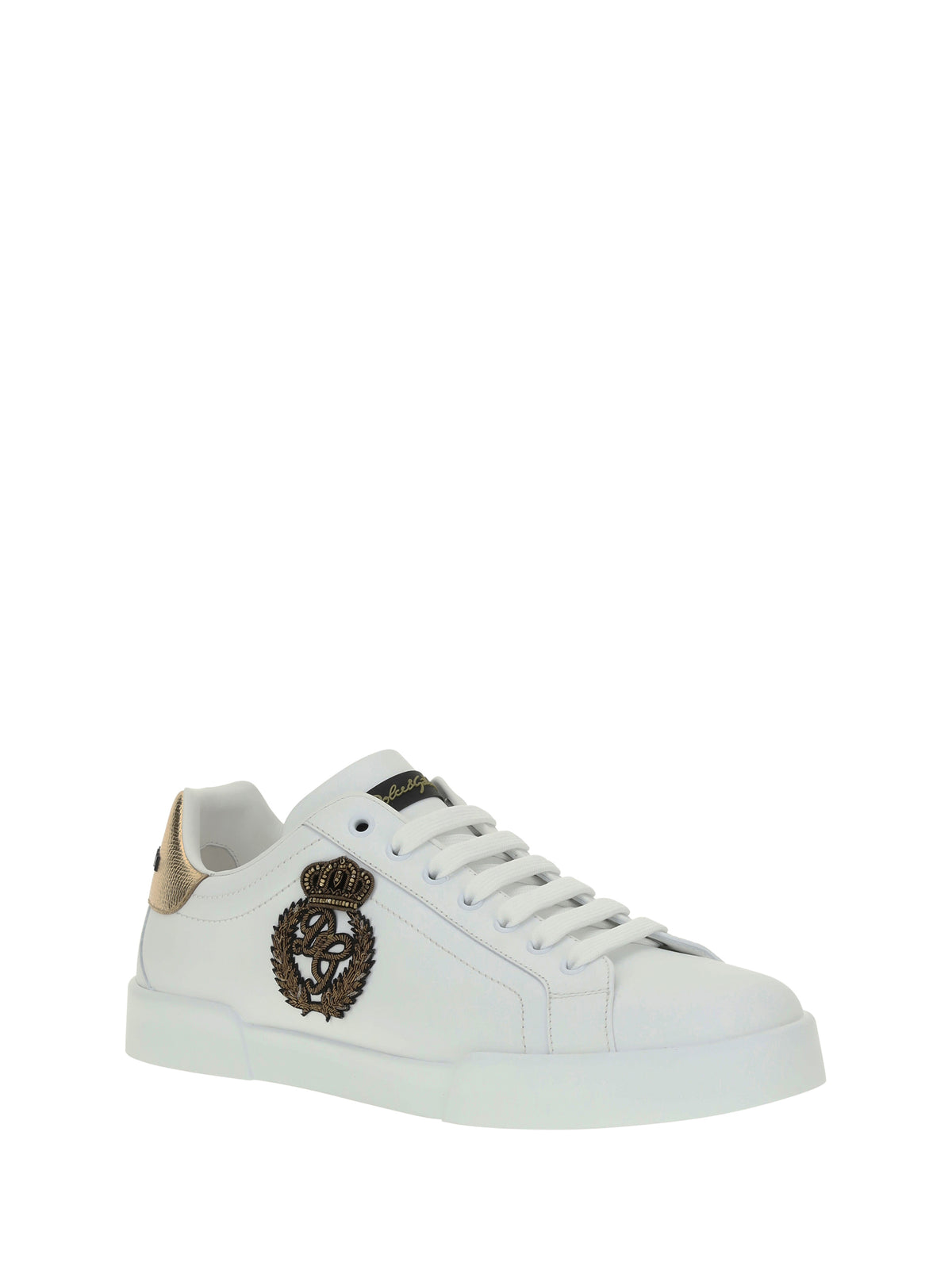 Dolce & Gabbana Portofino Sneakers - White/Gold Dark