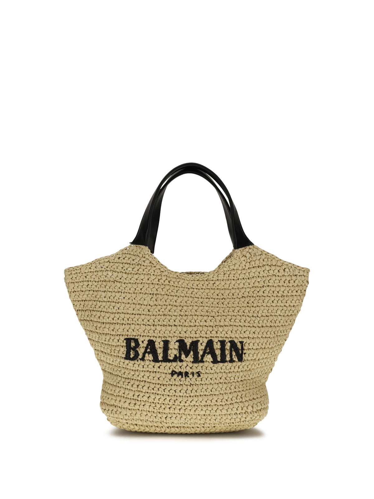 Balmain Mini crochet Tote Bag - Naturel / Noir