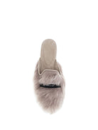 Dolce & Gabbana Sheepskin Mules - Grey