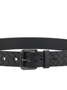 Bottega Veneta Intrecciato Belt - Black