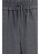Ami Paris Wool Pants with elasticated waist - Gris Charcoal