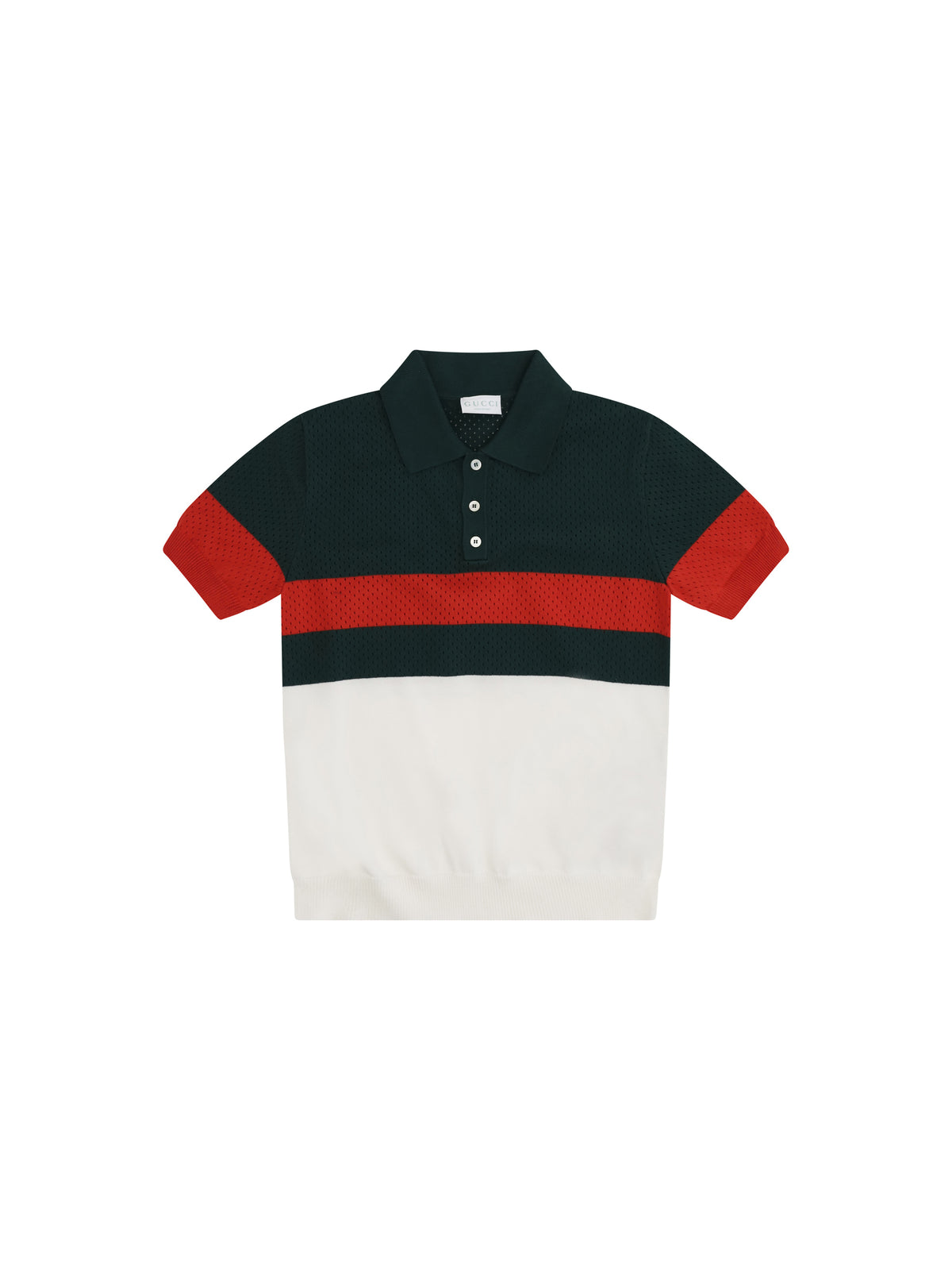 Gucci Cotton Polo shirt for Boy - White/Green/Red