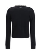 Pinko Colonia Cardigan with jewel collar - Black Limousine