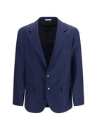 Brunello Cucinelli Single breasted wool Blazer - Navy