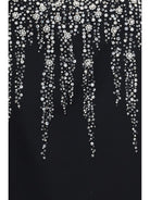 Valentino Embroidered crepe mini Dress with jewel details - Black/Silver