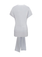 Toteme Draped-waist jersey T-shirt - White