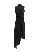 Balenciaga Draped midi Dress - Black
