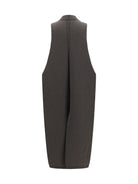 Rick Owens Long wool and shearling Vest - Dust/Natural