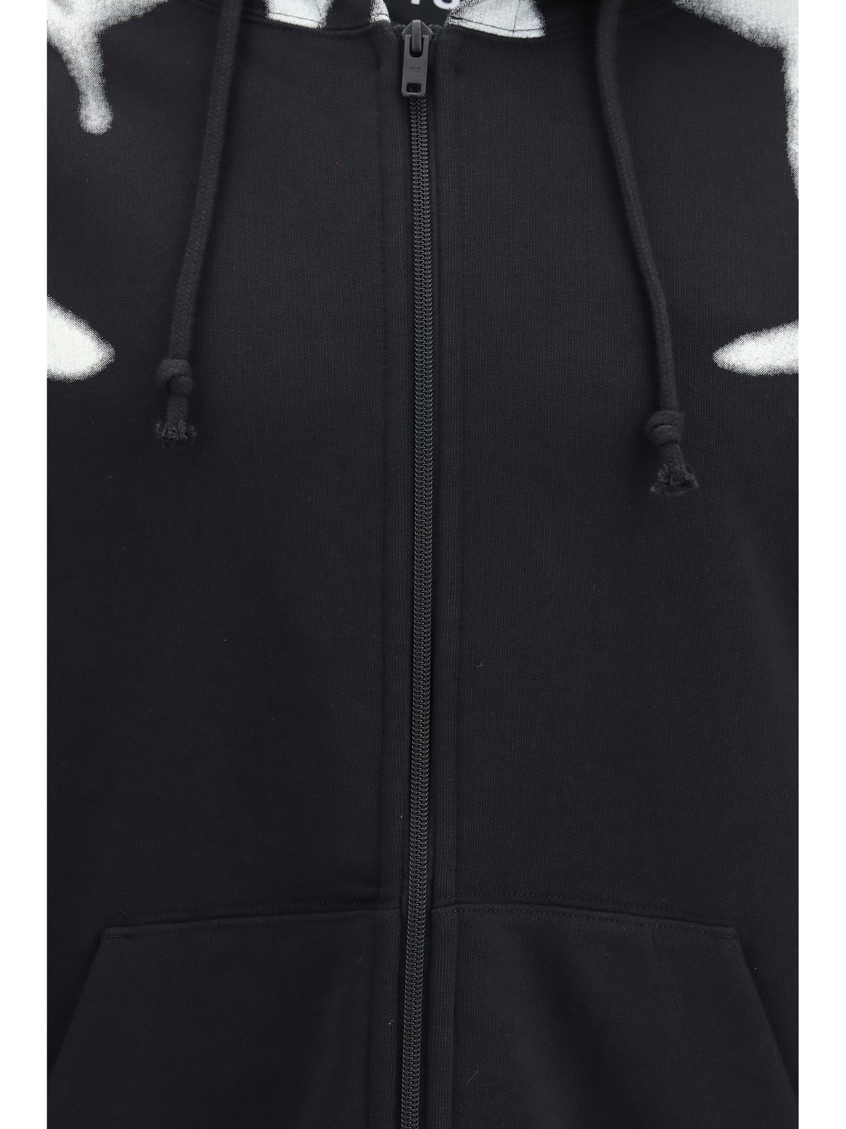 Y-3 Chito Graphic Hooded zip Sweatshirt - Black