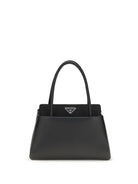 Prada Top Handle Bag with triangle logo - Black