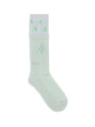 The Attico Logo cotton Socks - Mint
