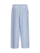 Toteme Cotton and linen blend palazzo Pants - Sky