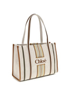 Chloé Woody Loop canvas Tote Bag - Beige