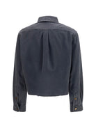Miu Miu Denim-style cotton Shirt - Black