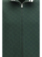 Gucci GG technical jersey zip Jacket - Deep Emerald Green
