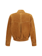 Versace Leather button Jacket - Brown