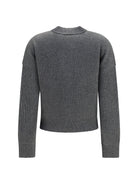 Max Mara Studio Carnet ribbed Cardigan - Grey Dark Melange