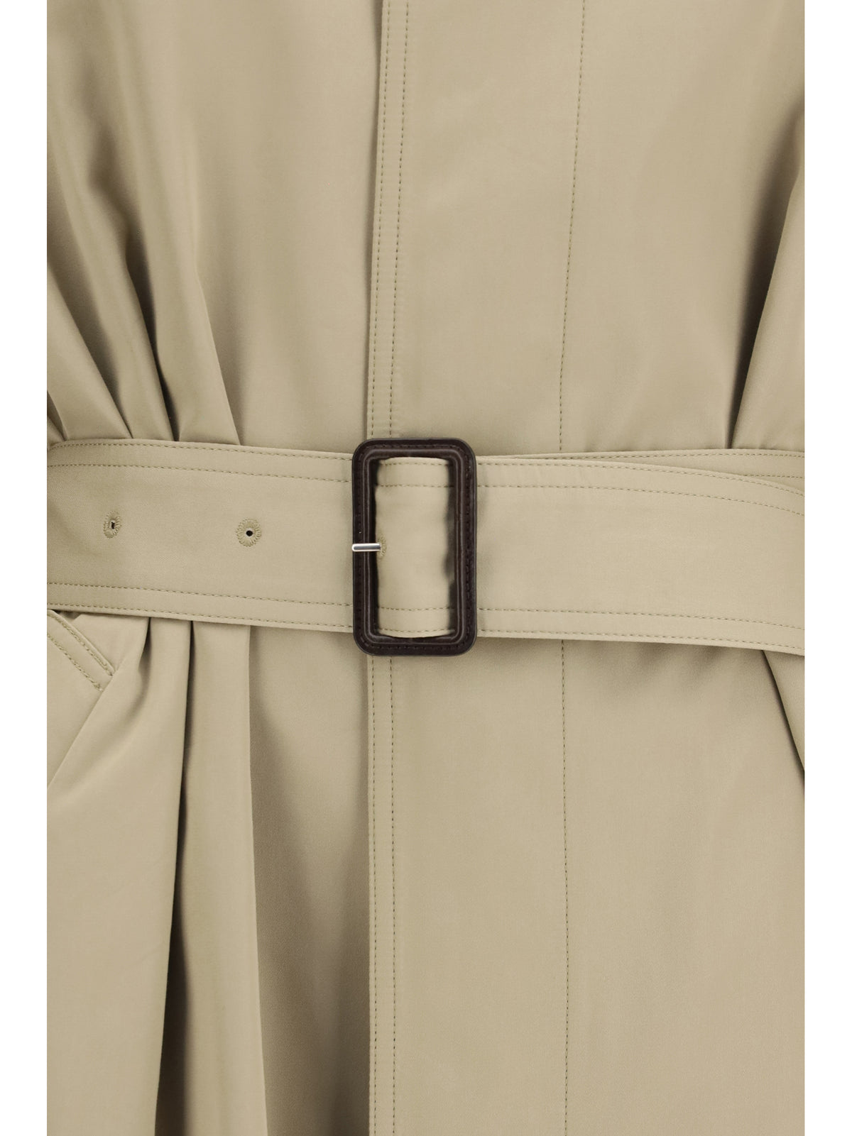Phoebe Philo Long cotton and silk Trench Coat - Soft Beige