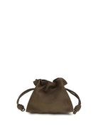 Loewe Medium Flamenco Clutch in garnet nubuck - Tundra