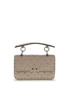 Valentino Garavani Rockstud Spike mini Top Handle Bag in nappa - Poudre