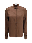 Brunello Cucinelli Silk Shirt - Brown
