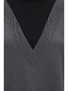 MM6 Maison Margiela Two-tone high-neck Sweater - Black-Dark Grey
