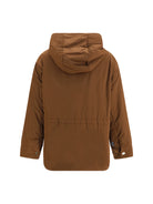 Max Mara The Cube Reversible padded Parka in radzmir and water repellent canvas - Dark Honey