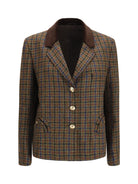 Blazé Milano Blazer Shelley in wool blend tweed - Green/Red Mix