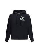 Off-White Cotton Hoodie - Black
