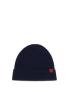 Kiton Wool Beanie Hat - Blue