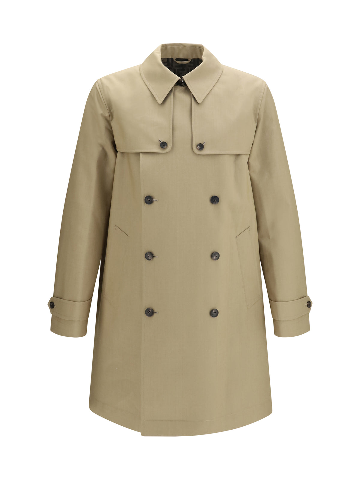 Fendi Mackintosh fabric Trench - Corda+Tabacco