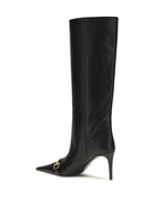 Gucci Slip-on leather Boots with Horsebit - Black