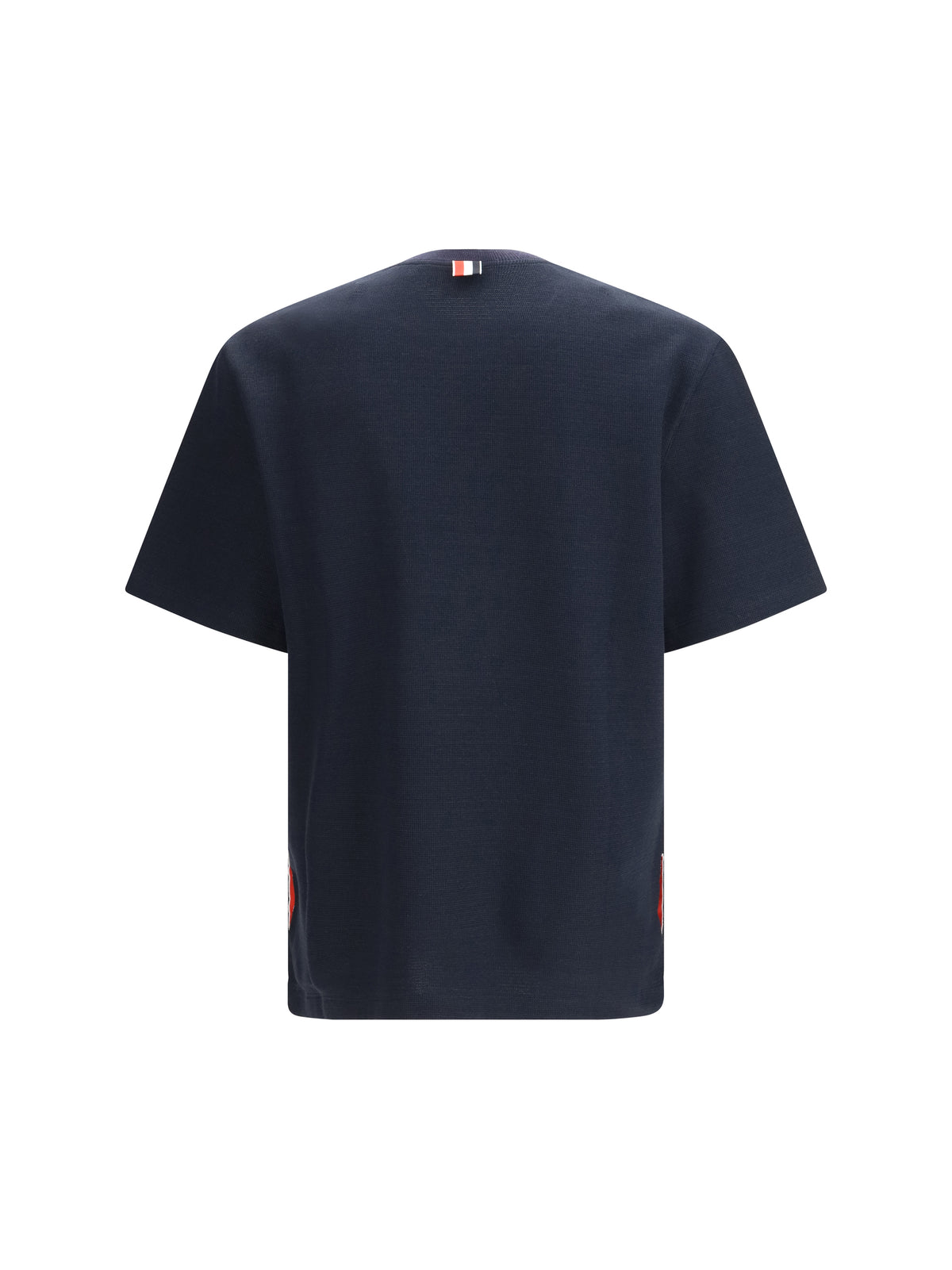 Thom Browne Short-sleeve cotton-linen T-shirt - Navy
