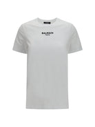 Balmain Cotton logo T-shirt - Blanc/Noir