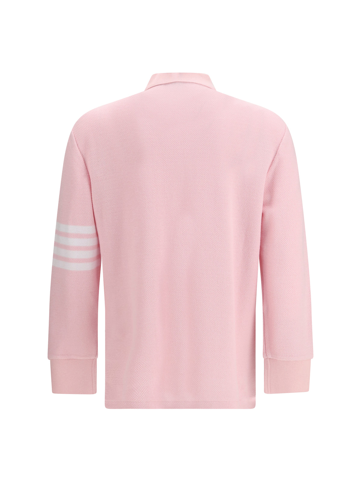 Thom Browne Piqué long-sleeve Polo - Lt Pink