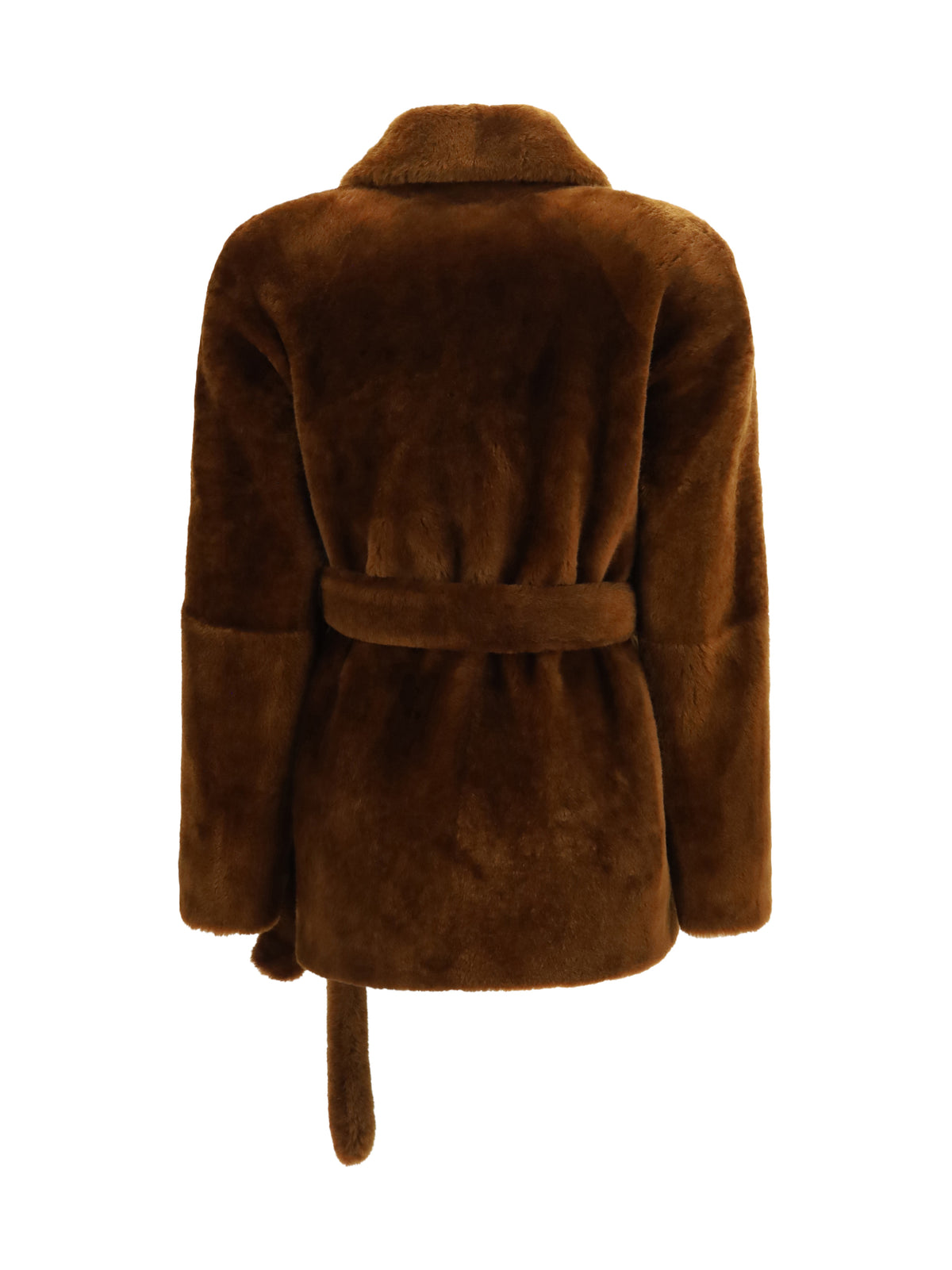 Phoebe Philo Short belted Coat - Green Ginger