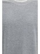 Brunello Cucinelli Silk T-shirt - Grigio+Off White