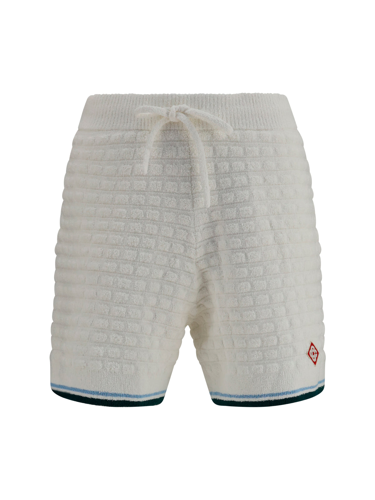 Casablanca Bouclé Tennis Shorts - White